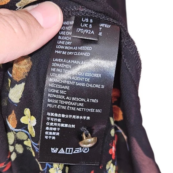 Anthropologie Jamison Ruffled Tunic – Black Floral – Size S – NWT (Repair Needed - Picture 8 of 13